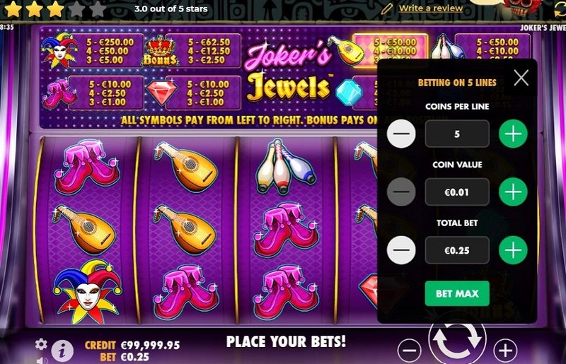 Consejos para ganar en Joker Jewels: Juega de forma gratuita en línea